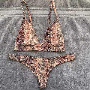 Boys and Arrows Rare snake print bikini